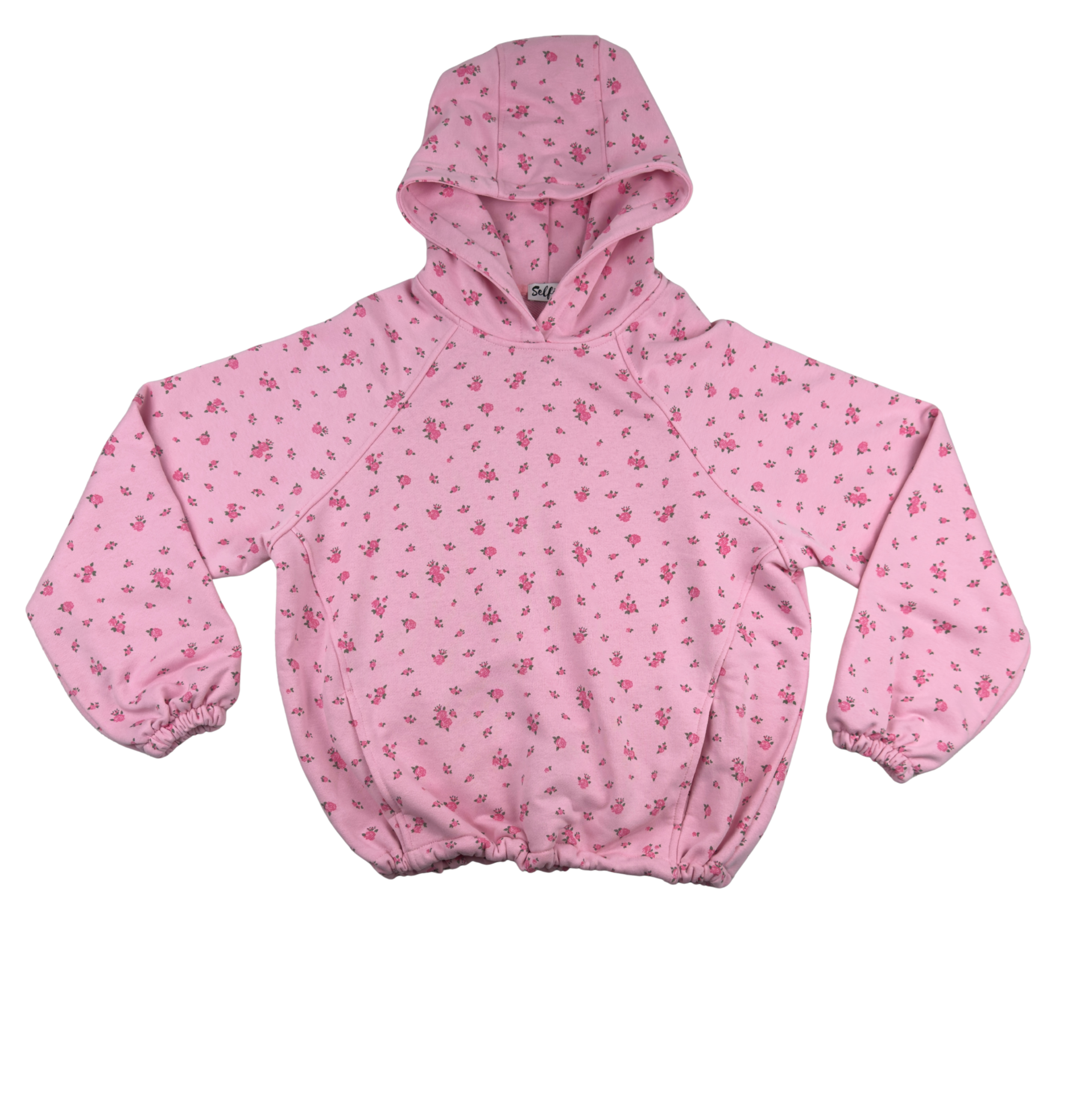 Bluza z kapturem w kwiatki
